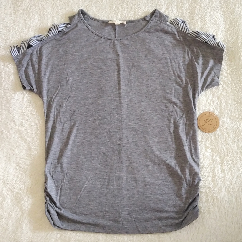 Parallel Skies🌌 Heather Grey Blouse - NWT